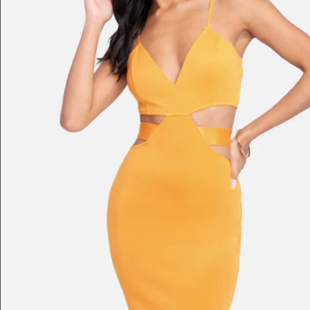 SIDE CUTOUT BODYCON DRESS
